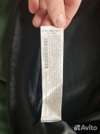 Черное бархатное платье Zara
