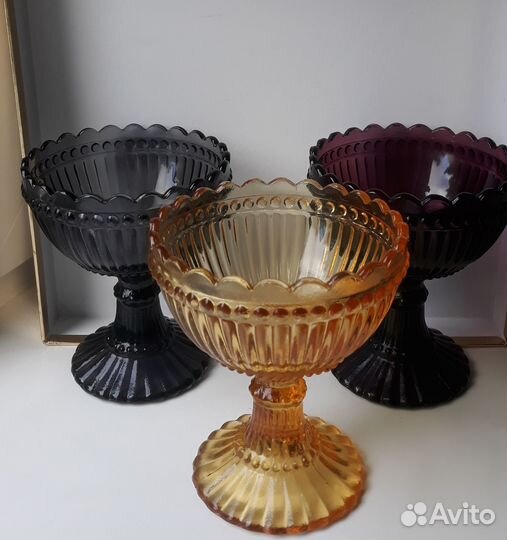 Ваза цветное стекло Финляндия