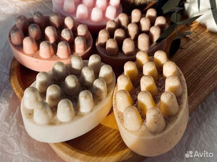 Мыло с люфой, антицеллюлитное, массажное, мочалка