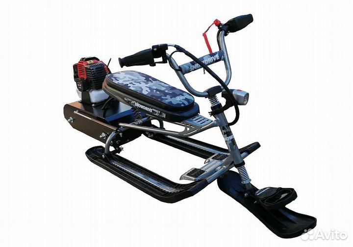 Мoтоcнегокат X-motors одноместный (хаки)