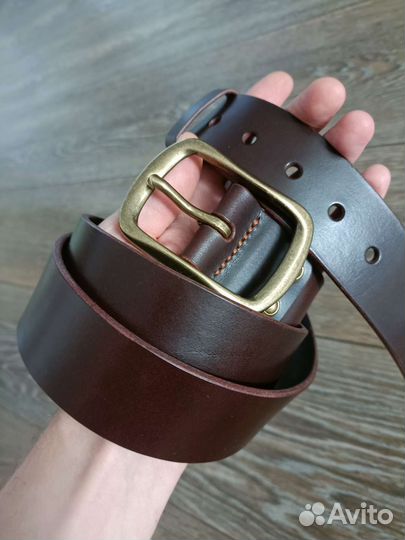 Мужской кожаный ремень ручная работа