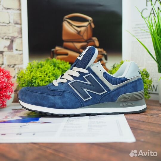 New balance 574 в синем цвете