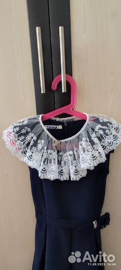 Школьный сарафан и воротник на девочку 122