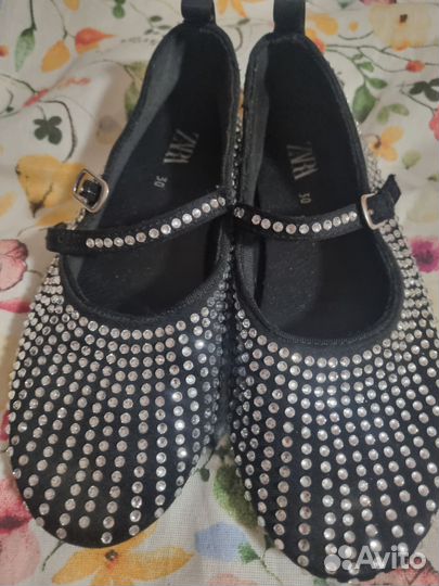 Балетки со стразами Zara 30 размер