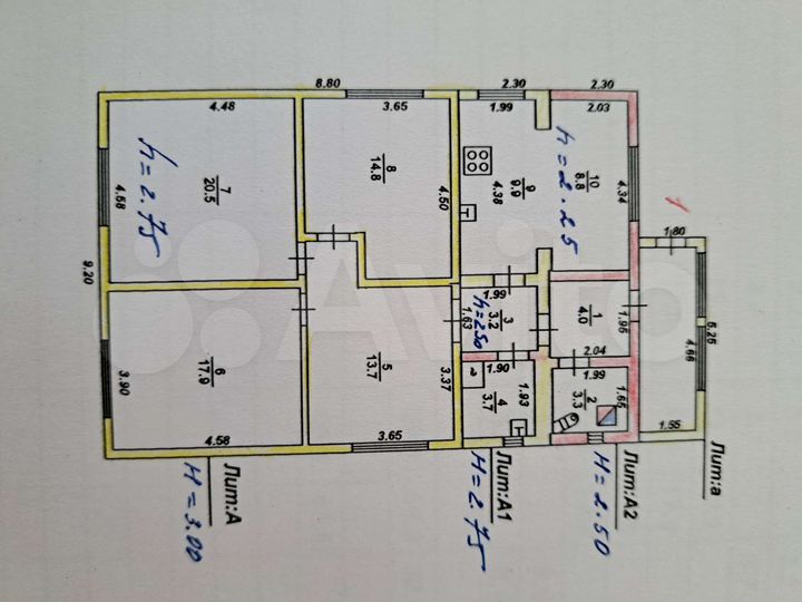 Дом 99,8 м² на участке 6 сот.