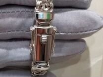 Серебрянный браслет рамзес 35гр италия коробка