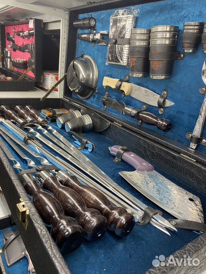 Набор шампуров в чемодане №10/XXL