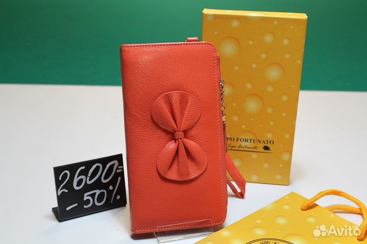 Кошелек клатч натуральная кожа новый
