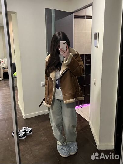 Дубленка авиатор женская