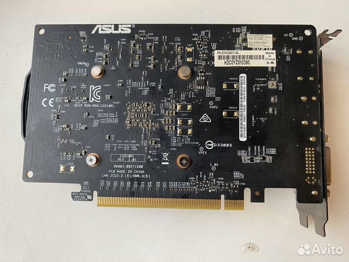 Видеокарта gtx 1050 ti 4gb asus gyigabyte
