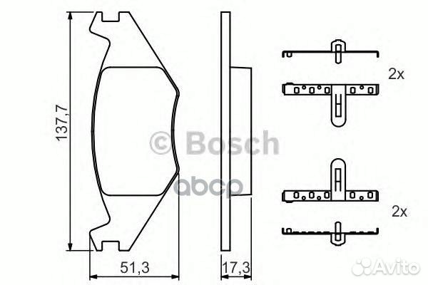 Колодки тормозные дисковые перед 0986468890