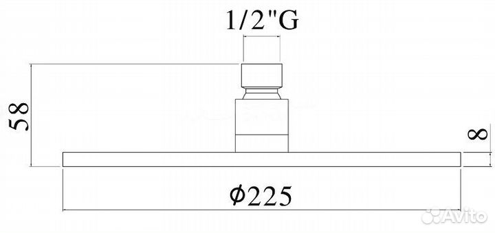 Верхний душ Paffoni master zsof074ST круглый