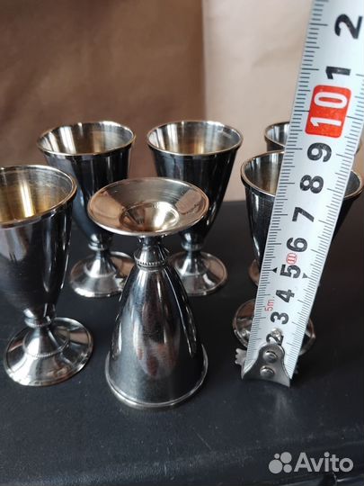 Рюмки СССР серебряные 6 шт