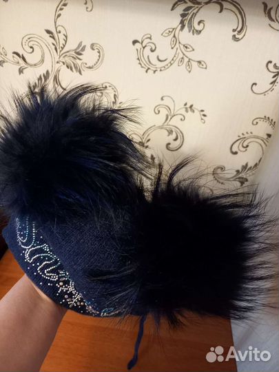 Шапка зимняя для девочки 48-50