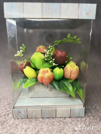 Букет цветов из мыла к 8 марта