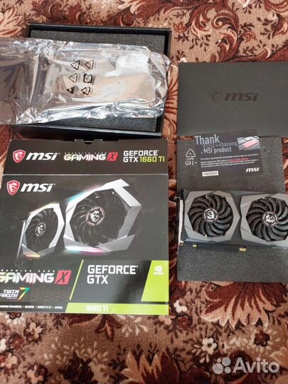 Видеокарта MSI 1660 ti б/у