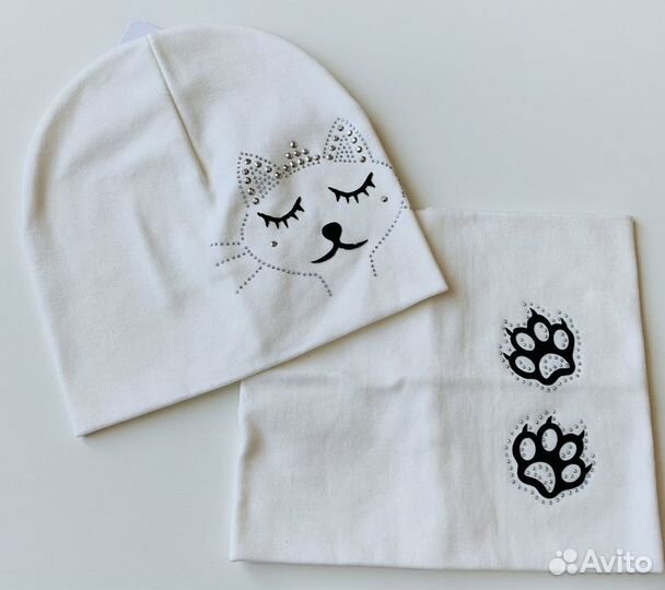 Новые шапка и снуд 50-52 см