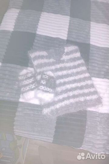 Жилетка и рукавички из кролика