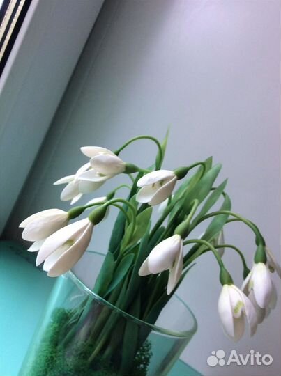 Подснежники из холодного фарфора