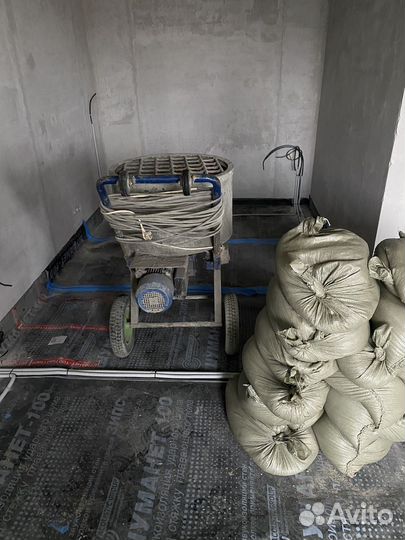 Полусухая стяжка пола за 1 день