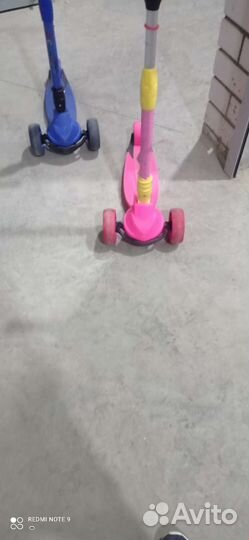 Самокат детский трехколесный со светящимися