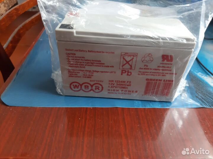 Продам Аккумуляторную батарею WBR HR1234 12V 9Ah