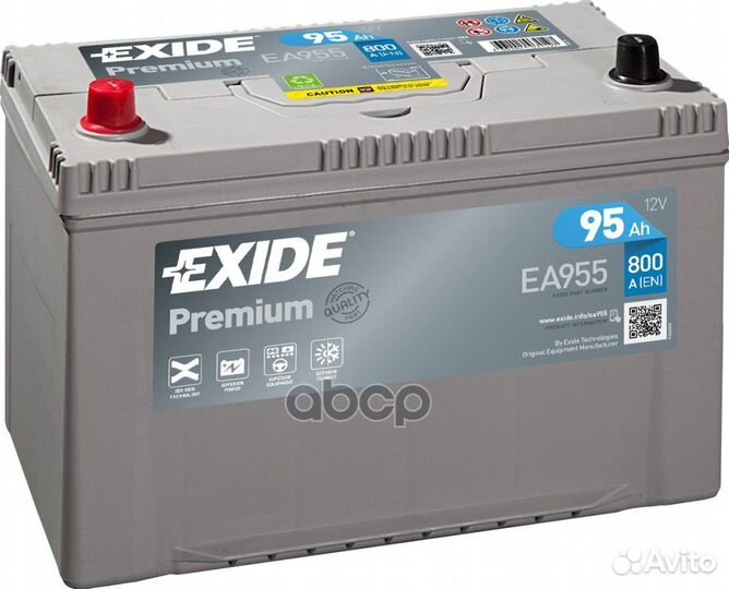 Exide EA955 premium аккумуляторная батарея 19