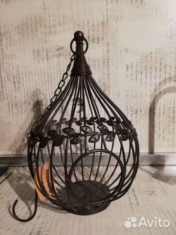 Декоративная клетка подвесная металлическая новая