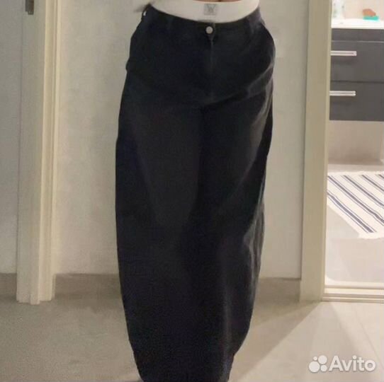 Черные широкие джинсы y2k