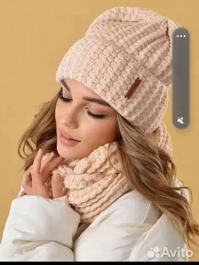 Шапка и снуд женский