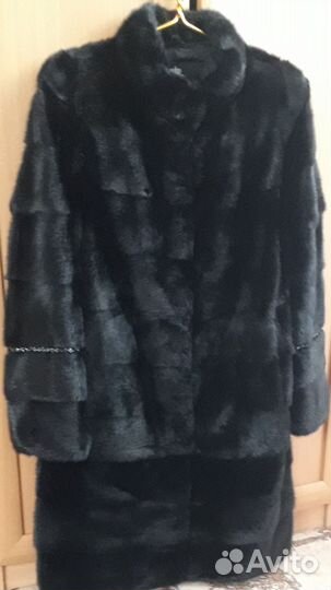 Шуба -трансформер норковая 46 48 черная