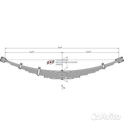 Рессора передняя для паз 4230 Аврора 10 листов