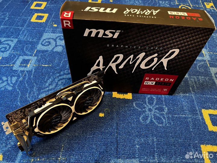Видеокарта RX580 MSI Armor 8gb Гарантия днс