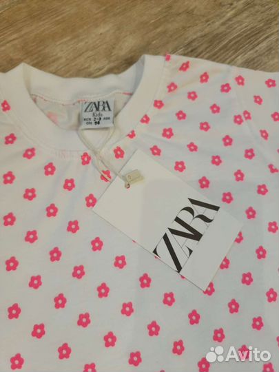 Футболка zara новая для девочки 104