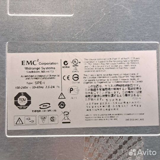 Сервер EMC SPE-i с ошибкой