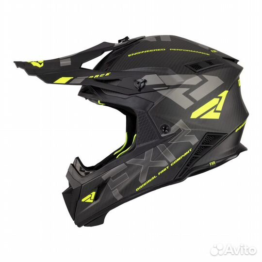 Шлем FXR Helium Carbon w / Auto buckle Hi Vis/Charcoalcoalcoal, L