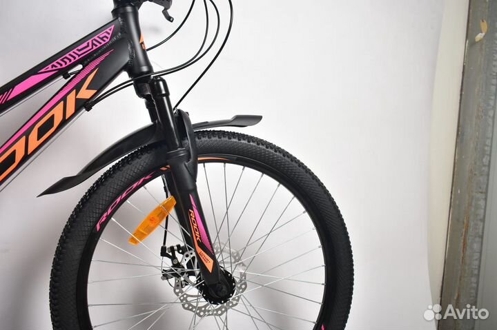 Велосипед rook mа240DW черный, розовый