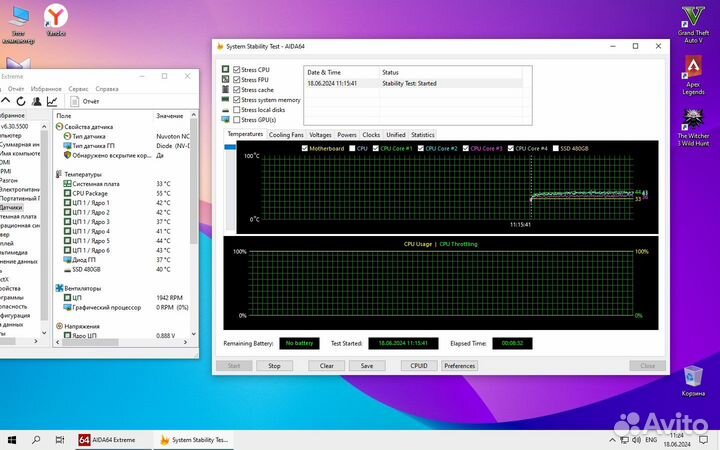 Игровой пк GTX1050\SSD\6(12)\16GB