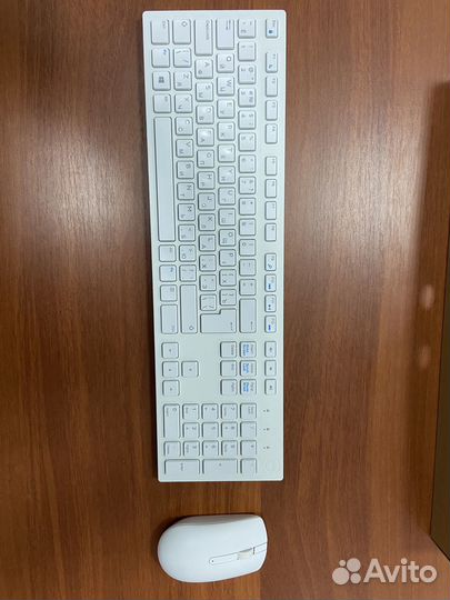 Комплект белый (клавиатура+мышь) dell KM636