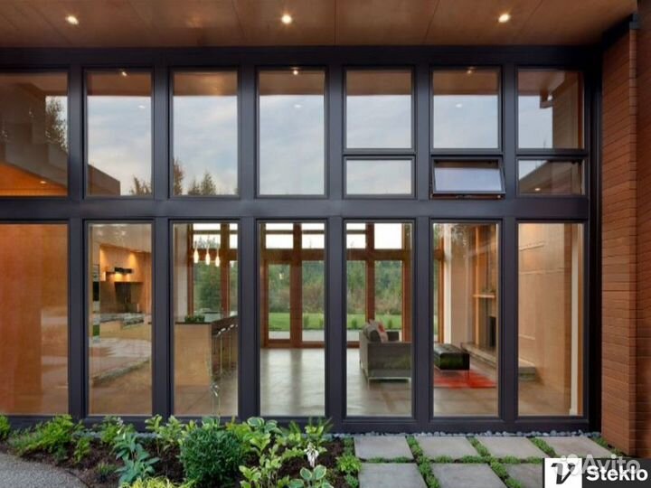 Дверь алюминиевая теплая холодная