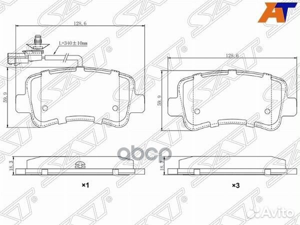 Колодки тормозные зад renault master III 10/NI