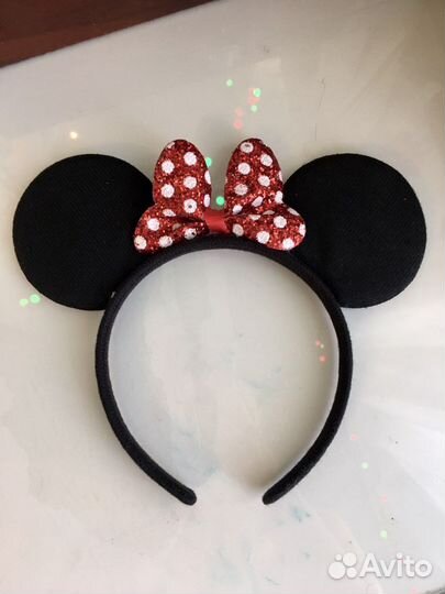 Ободок Минни Маус с ушками и бантиком