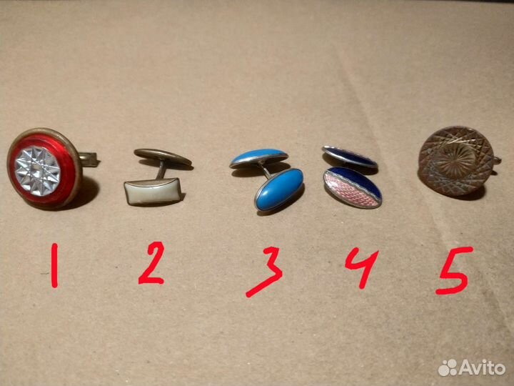Запонки броши серьги СССР