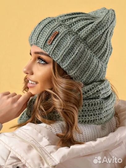 Шапка, снуд, шарф зимние