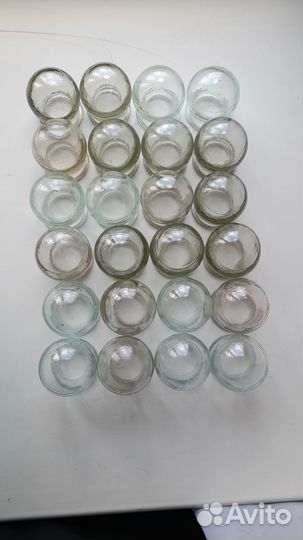 Стеклянные банки медицинские 24шт