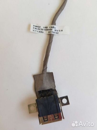 Разъем USB на шлейфе Lenovo Z565, G565.G570