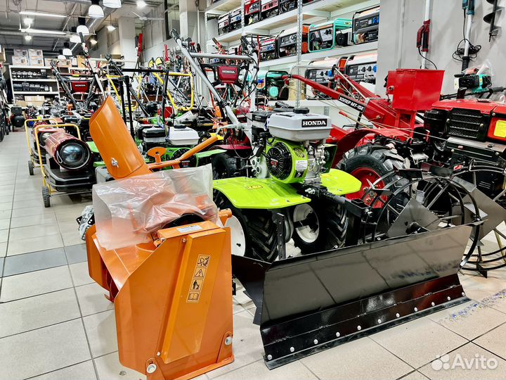 Мотоблок бензиновый Honda + Отвал для снега