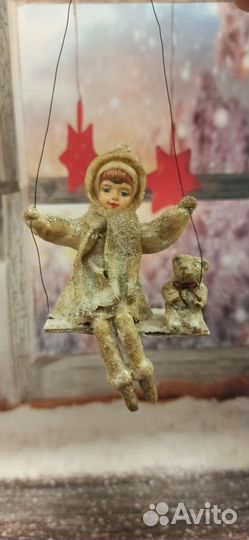 Ватная ёлочная игрушка