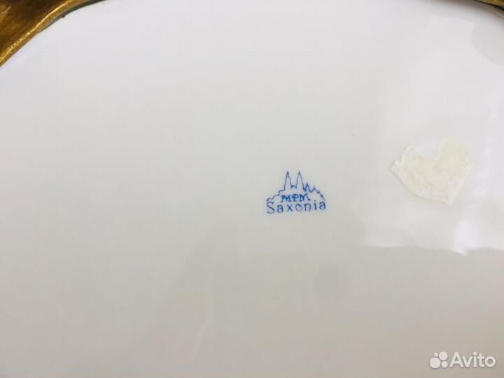 MPM Saxonia Germany блюдо ваза фарфор и бронза