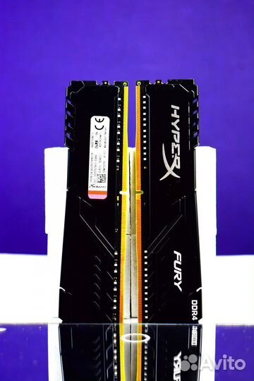 Память HyperX Fury DDR4 3200 мгц 2*8 гб dimm